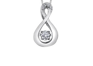 Birthstone Pulse Pendant Necklace April White Topaz Fifth Avenue Jewellers
