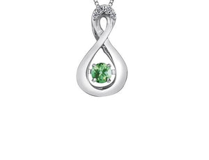 Birthstone Pulse Pendant Necklace May Emerald  Fifth Avenue Jewellers