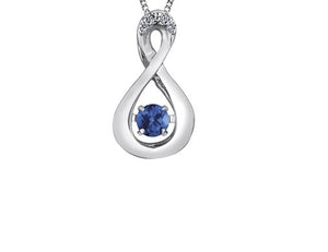 Birthstone Pulse Pendant Necklace September Sapphire Fifth Avenue Jewellers