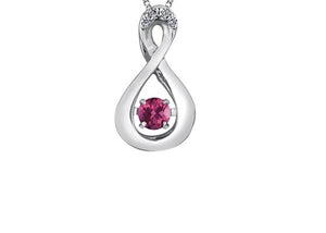 Birthstone Pulse Pendant Necklace June Pink Topaz  Fifth Avenue Jewellers