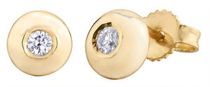 Bold Bezel Set Diamond Stud Earrings - Fifth Avenue Jewellers