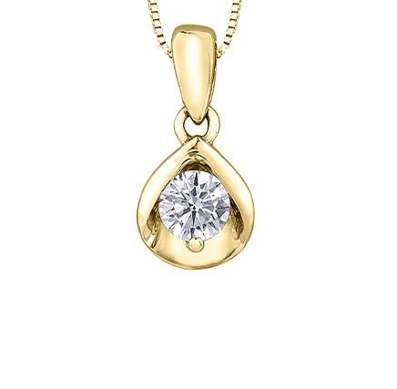Calla Lily Canadian Diamond Pendant Necklace - Fifth Avenue Jewellers