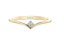 Load image into Gallery viewer, Canadian Diamond Solitaire Chevron Band - Fifth Avenue Jewellers
