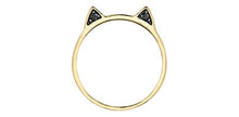 Load image into Gallery viewer, Cat Ear Black Diamond Ring - Fifth Avenue Jewellers
