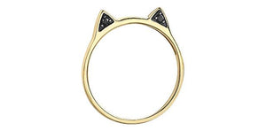Cat Ear Black Diamond Ring - Fifth Avenue Jewellers