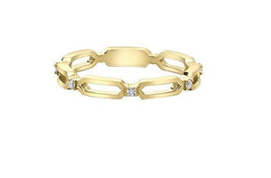 Chain Link Band With Diamond Accents - Fifth Avenue Jewellers