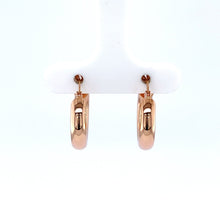 Load image into Gallery viewer, Chunky Little Rose Gold Hoops - Fifth Avenue Jewellers
