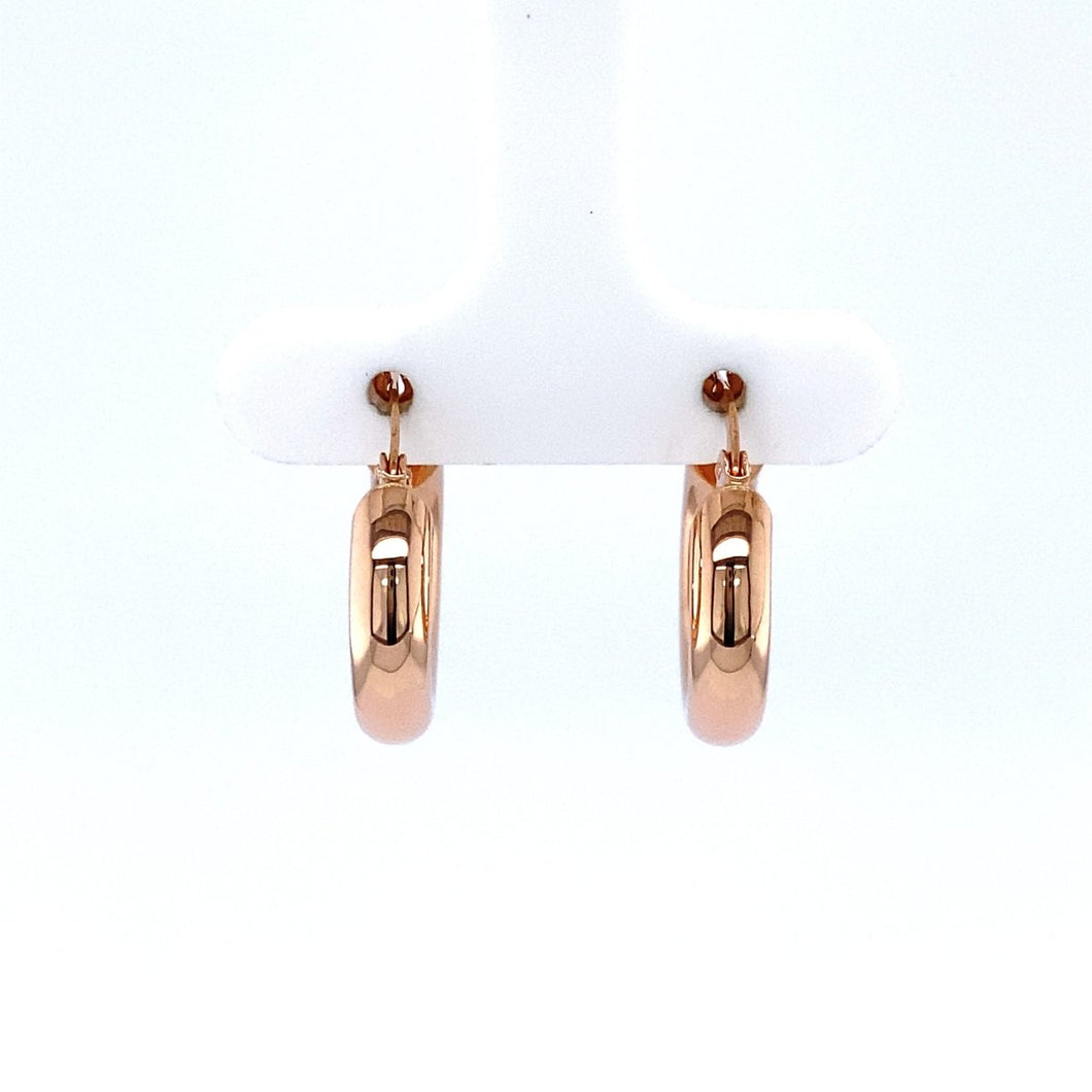 Chunky Little Rose Gold Hoops - Fifth Avenue Jewellers