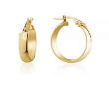 Load image into Gallery viewer, Chunky Yellow Gold Ribbon Hoops - Fifth Avenue Jewellers
