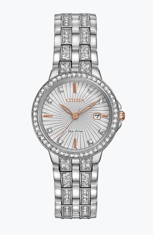 Citizen Eco Drive Silhouette Crystal EW2340-58A - Fifth Avenue Jewellers