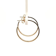 Load image into Gallery viewer, Criss Cross Yellow Gold Hoops - Fifth Avenue Jewellers
