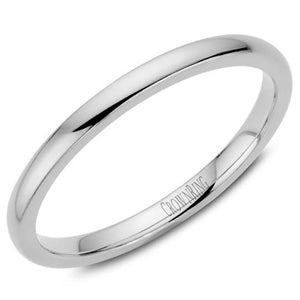 CrownRing 10K White Gold Wedding Band 2mm TDL10W2/5 - Fifth Avenue Jewellers