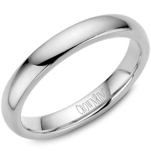 CrownRing 10K White Gold Wedding Band 3mm TDS10W3/6 - Fifth Avenue Jewellers