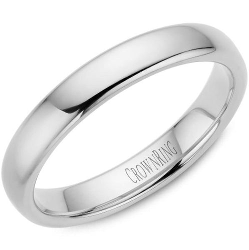 CrownRing 10K White Gold Wedding Band 4mm TDS10W4/5 - Fifth Avenue Jewellers