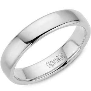 CrownRing 10K White Gold Wedding Band 5mm TDS10W5/10 - Fifth Avenue Jewellers