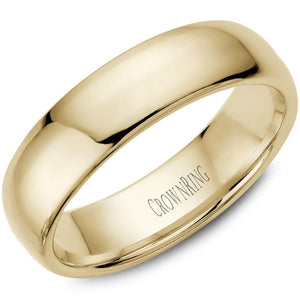 CrownRing 10K Yellow Gold Traditional Mens Band 6mm TDS10Y6/10.5 - Fifth Avenue Jewellers