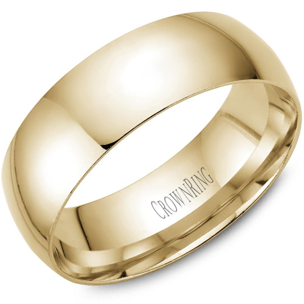 CrownRing 10K Yellow Gold Traditional Mens Band 7mm TDH10Y7/9 - Fifth Avenue Jewellers