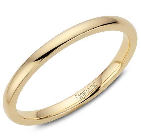 CrownRing 10K Yellow Gold Wedding Band 2mm TDL10Y2/5 - Fifth Avenue Jewellers
