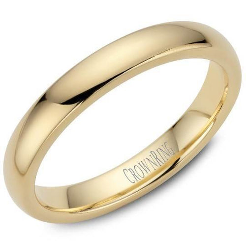 CrownRing 10K Yellow Gold Wedding Band 3mm TDL10Y3/5 - Fifth Avenue Jewellers