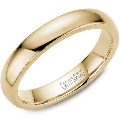 CrownRing 10K Yellow Gold Wedding Band 4mm TDL10Y4/5 - Fifth Avenue Jewellers