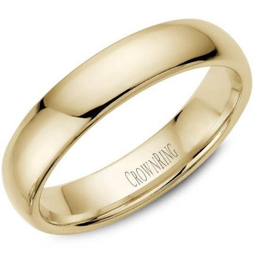 CrownRing 10K Yellow Gold Wedding Band 5mm TDL10Y5/9 - Fifth Avenue Jewellers