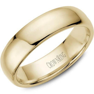 CrownRing 10K Yellow Gold Wedding Band 6mm TDL10Y6/10 - Fifth Avenue Jewellers