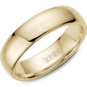 CrownRing 10K Yellow Gold Wedding Band 6mm TDS10Y6/9 - Fifth Avenue Jewellers