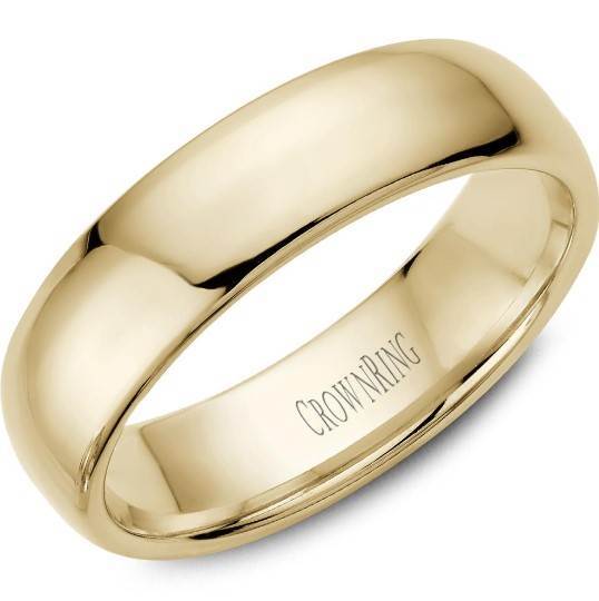 CrownRing 10K Yellow Gold Wedding Band 6mm TDS10Y6/9.5 - Fifth Avenue Jewellers