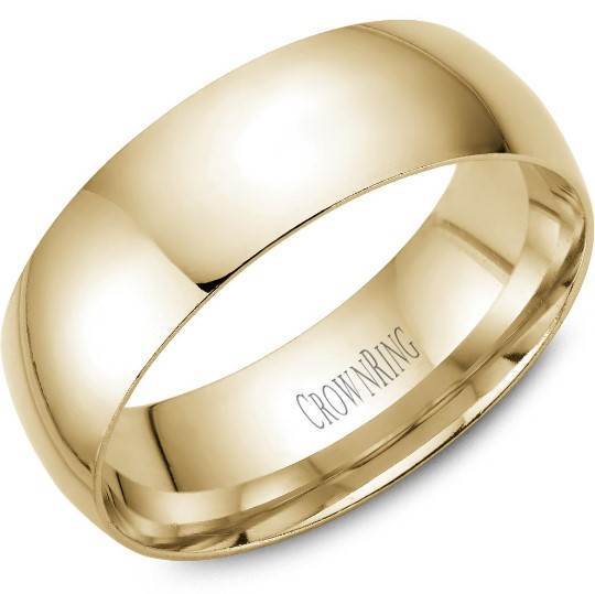 CrownRing 10K Yellow Gold Wedding Band 7mm TDL10Y7/11 - Fifth Avenue Jewellers