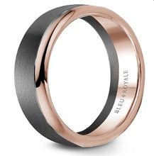Load image into Gallery viewer, CrownRing Bleu Royale Tantalum &amp; Rose Gold Ring - Fifth Avenue Jewellers
