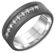 Load image into Gallery viewer, CrownRing Bleu Royale Tantalum, White Gold &amp; Diamond Ring - Fifth Avenue Jewellers
