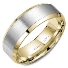 Load image into Gallery viewer, CrownRing Bleu Royale Two Toned Mens Band RYL-023WY75 - Fifth Avenue Jewellers
