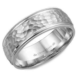 CrownRing Mens Hammered Bands Special Order Collection - Fifth Avenue Jewellers