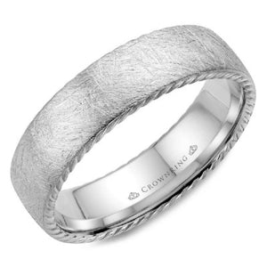 CrownRing Mens Rope Detail Bands Special Order Collection - Fifth Avenue Jewellers