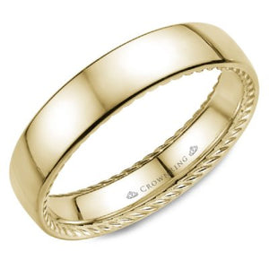 CrownRing Mens Rope Detail Bands Special Order Collection - Fifth Avenue Jewellers