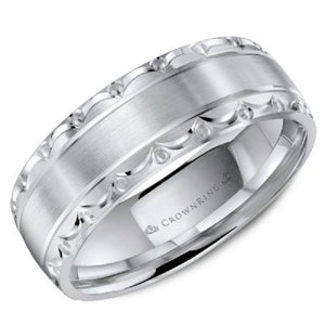 CrownRing Mens Sandpaper & Diamond Cut Bands Special Order Collection - Fifth Avenue Jewellers