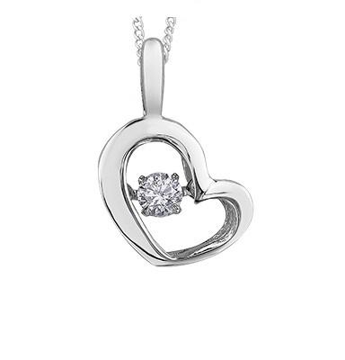 Dancing Diamond Heart Necklace - Fifth Avenue Jewellers