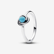 Load image into Gallery viewer, December Turquoise Blue Eternity Circle Ring - Fifth Avenue Jewellers

