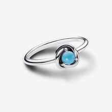 Load image into Gallery viewer, December Turquoise Blue Eternity Circle Ring - Fifth Avenue Jewellers
