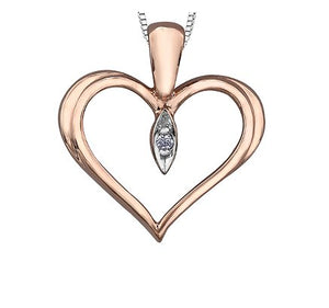 Diamond Accent Heart Pendant Necklace - Fifth Avenue Jewellers