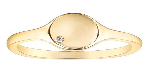 Diamond Accent Signet Ring - Fifth Avenue Jewellers
