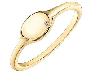 Diamond Accent Signet Ring - Fifth Avenue Jewellers