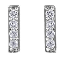 Load image into Gallery viewer, Diamond Bar Stud Earrings - Fifth Avenue Jewellers
