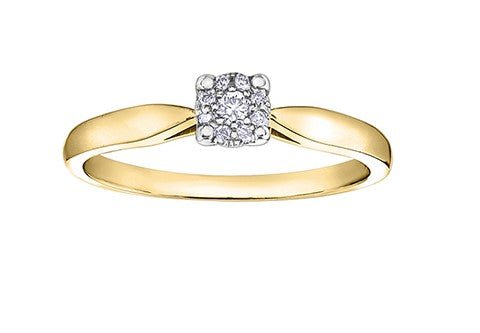 Diamond Cluster Ring In Yellow Gold - Fifth Avenue Jewellers