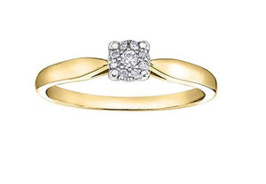 Diamond Cluster Ring In Yellow Gold - Fifth Avenue Jewellers