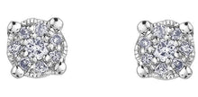 Load image into Gallery viewer, Diamond Cluster Stud Earrings - Fifth Avenue Jewellers
