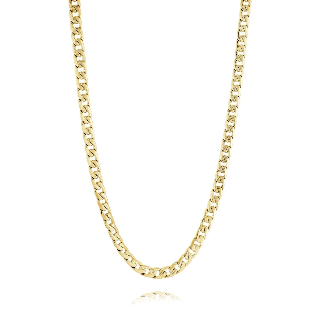 Diamond Cut Curb Link Chain Necklace - Fifth Avenue Jewellers