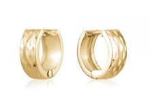 Load image into Gallery viewer, Diamond Cut Yellow Gold Huggies - Fifth Avenue Jewellers
