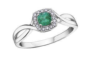 Diamond Halo Birthstone Ring - Fifth Avenue Jewellers