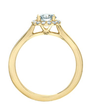 Load image into Gallery viewer, Diamond Halo Ring In Yellow Gold - Fifth Avenue Jewellers
